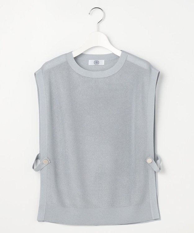 J.PRESS LADIES Vis/Pe スパーク ニット ベスト グレイッシュブルー系