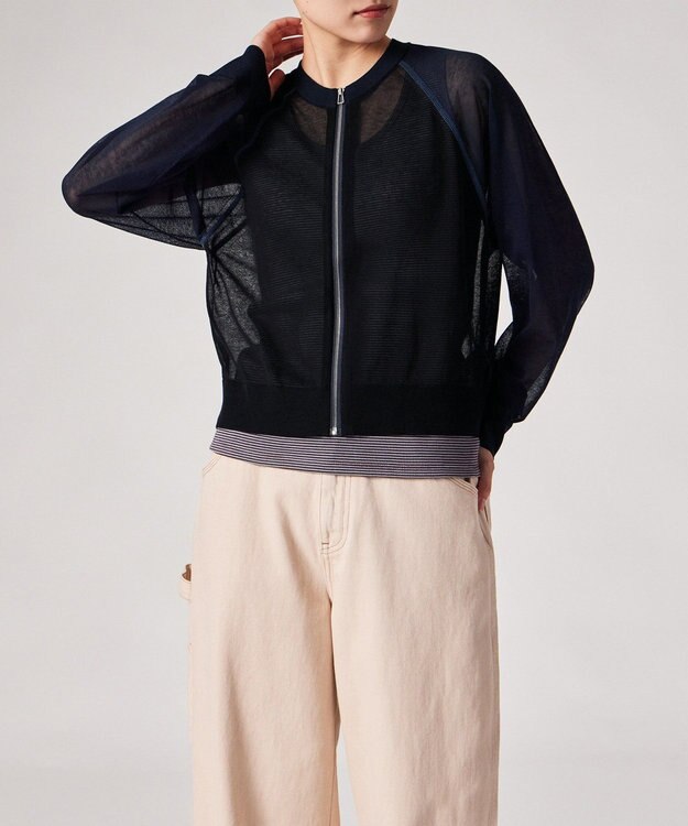 Paul Smith ジップアップ シアーニット ブラック