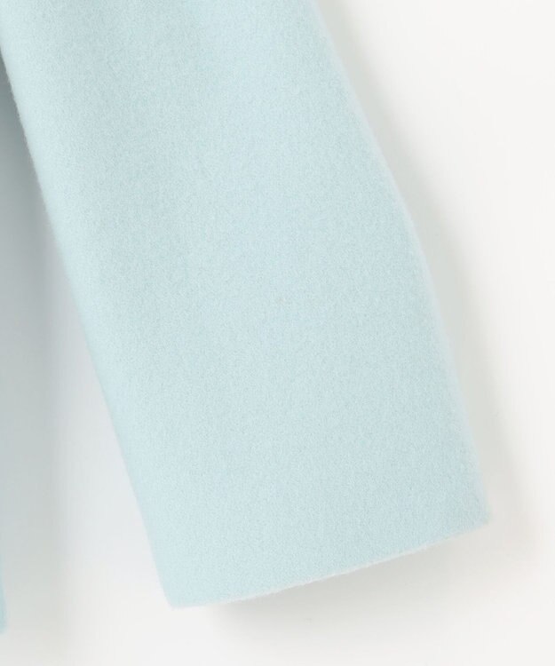 組曲 2WAYショートビーバー フーテッドコート スカイブルー系