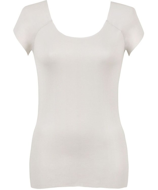 Wing インナー 【綿の贅沢オーガニック フラットタイプ】 オーガニックコットン混素材 ひびきにくくさらっと薄くて軽い ２分袖 EL1248 ウイング／ワコール シェルベージュ