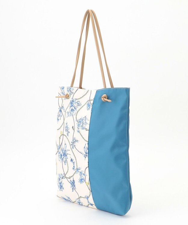 ANY SIS ミックススカーフ柄トート バッグ アイボリーベース