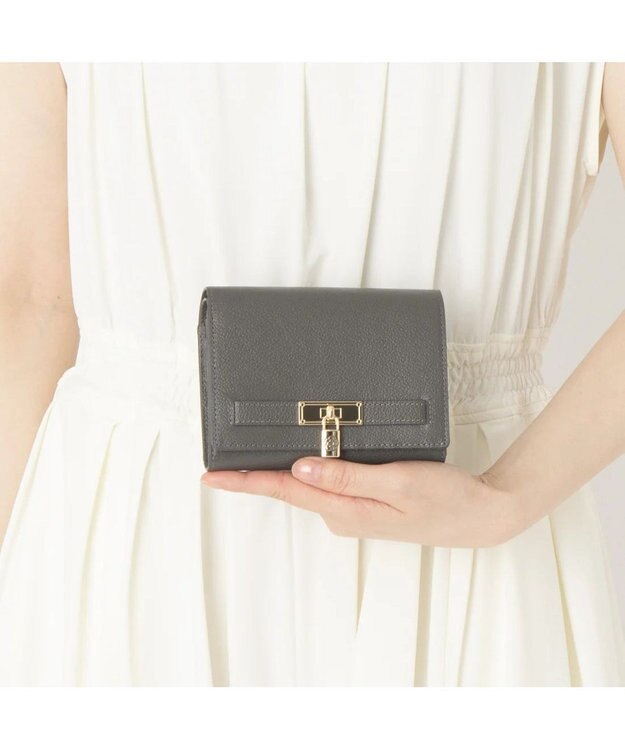 CLATHAS イヴェット 二つ折り財布 ダークグレー
