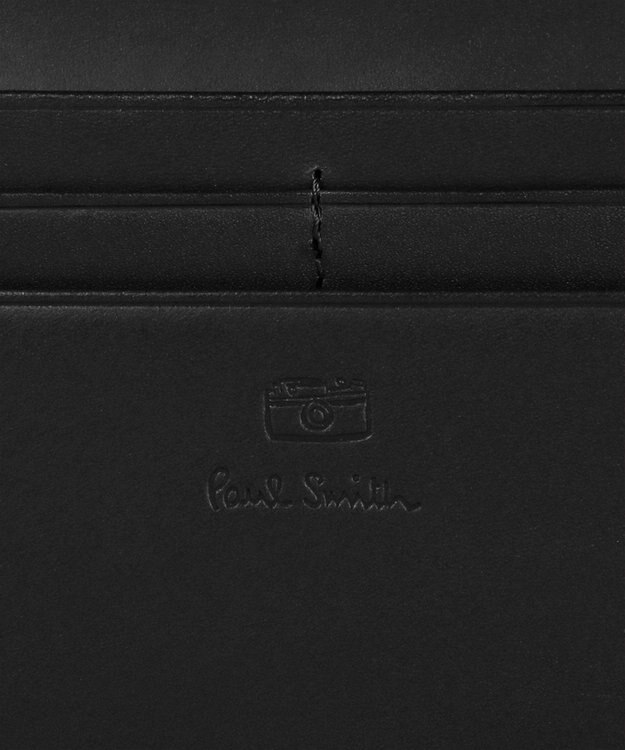 Paul Smith ベジタンストライプトリム 長財布 ブラック