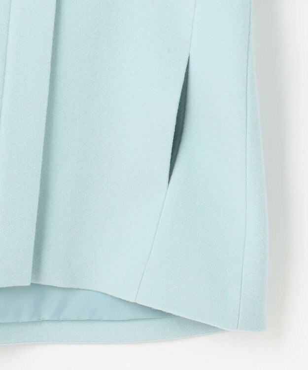 組曲 S 2WAYショートビーバー フーテッドコート スカイブルー系