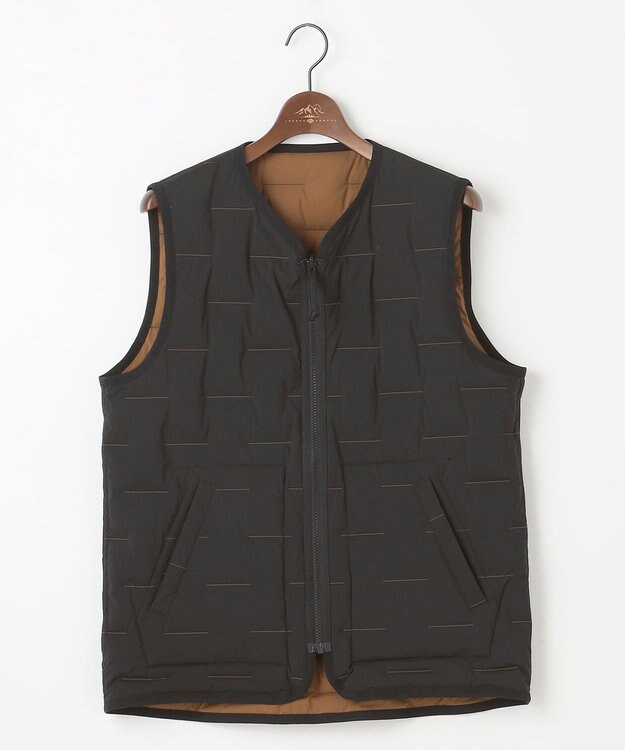 JOSEPH ABBOUD MOUNTAIN 【2WAYストレッチ/リバーシブル/撥水/軽量】 リバーシブル ダウン ベスト キャメル系