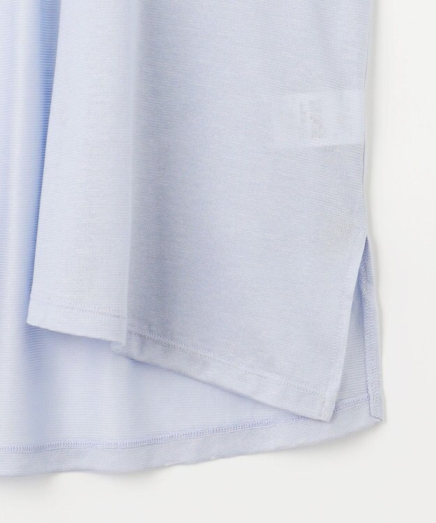 J.PRESS LADIES セルロースジャージー ミディ丈 カーディガン サックスブルー系