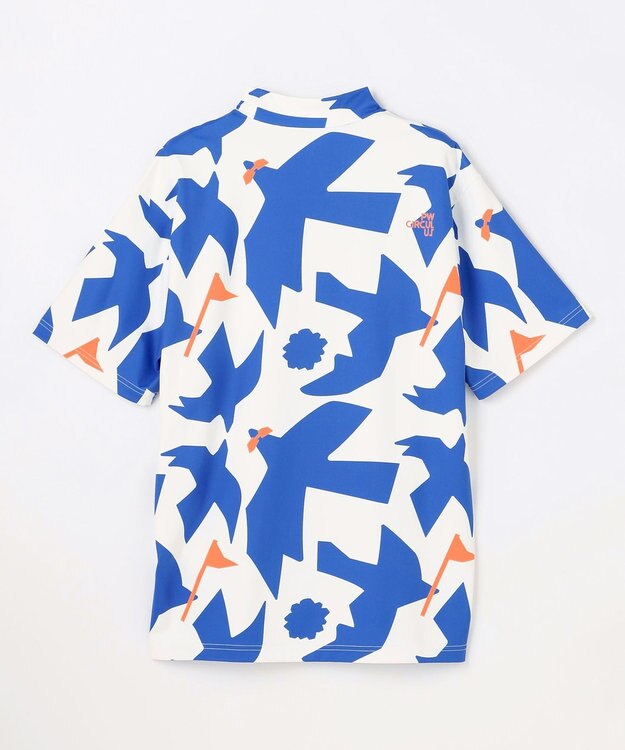 PW CIRCULUS 【MEN】ＤＯＶＥ柄モックネック ゴルフ スカイブルー系5