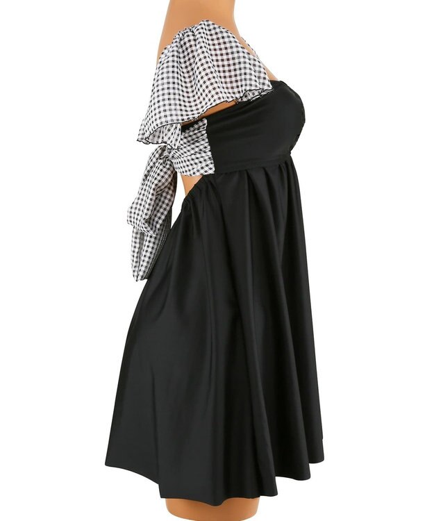 San-ai Resort（三愛水着楽園） Aラインワンピース水着　9M 　【San-ai Resort（サンアイリゾート）】 ブラック