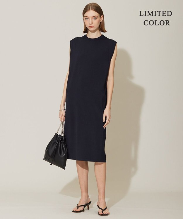 ICB L 【WEB限定カラーあり・接触冷感・UVケア・洗える】 シンセティックハイゲージ ワンピース ネイビー系［WEB限定］