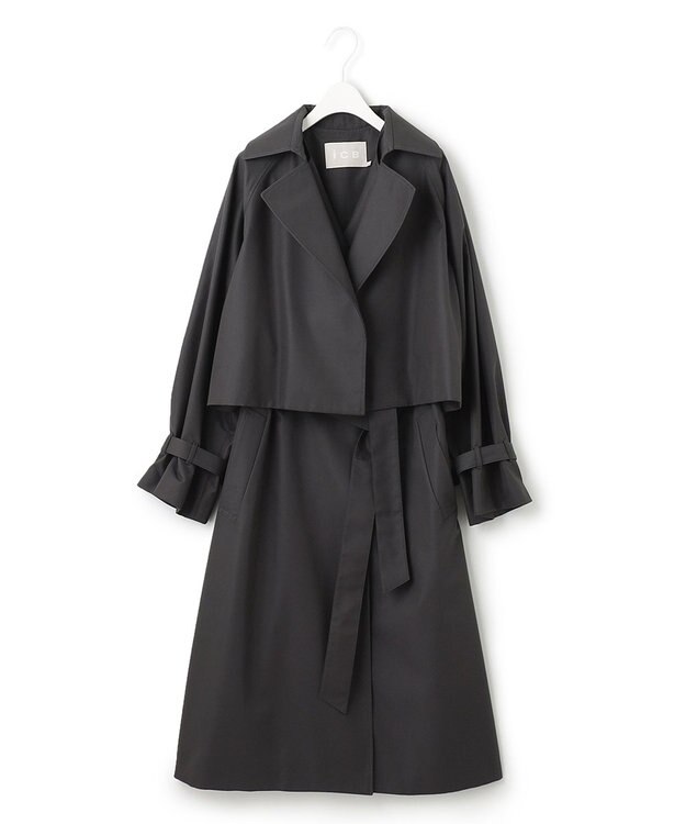 ICB L T/Cシャンブレーツイル 3WAYコート チャコール系