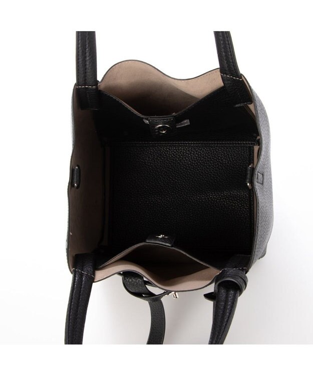 UNBILLION カシュカシュ cachecache / ベルトディテールフェイクレザートート ブラック