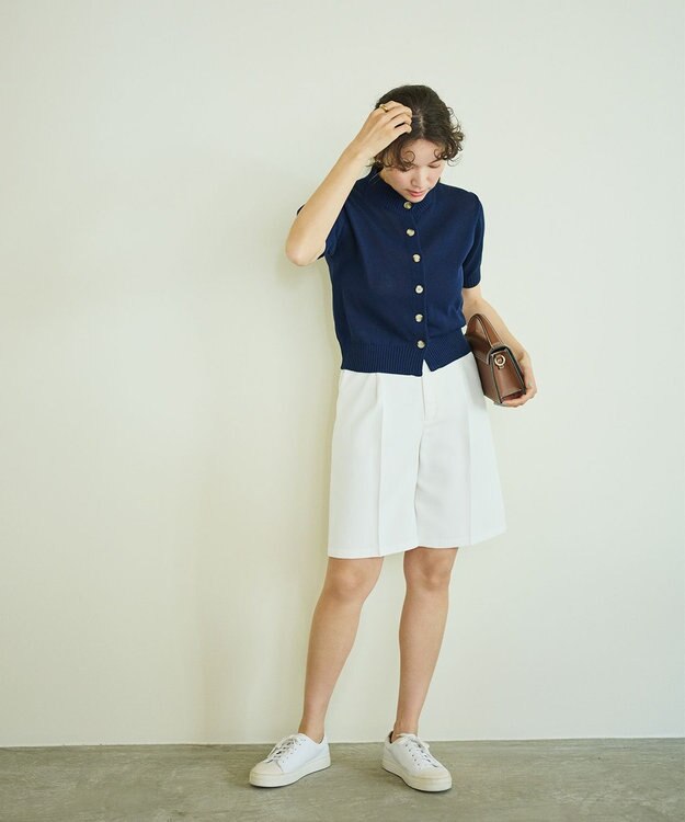 #Newans ストレートシルエットハーフパンツ ホワイト