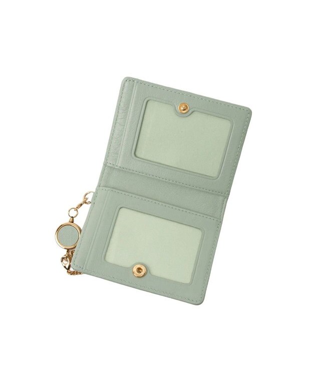 LANVIN en Bleu デクール 三面パスケース ミント