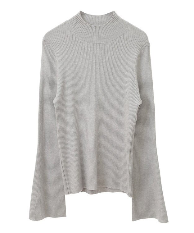 earth music&ecology フレアスリーブプルオーバー Light Gray Mixture