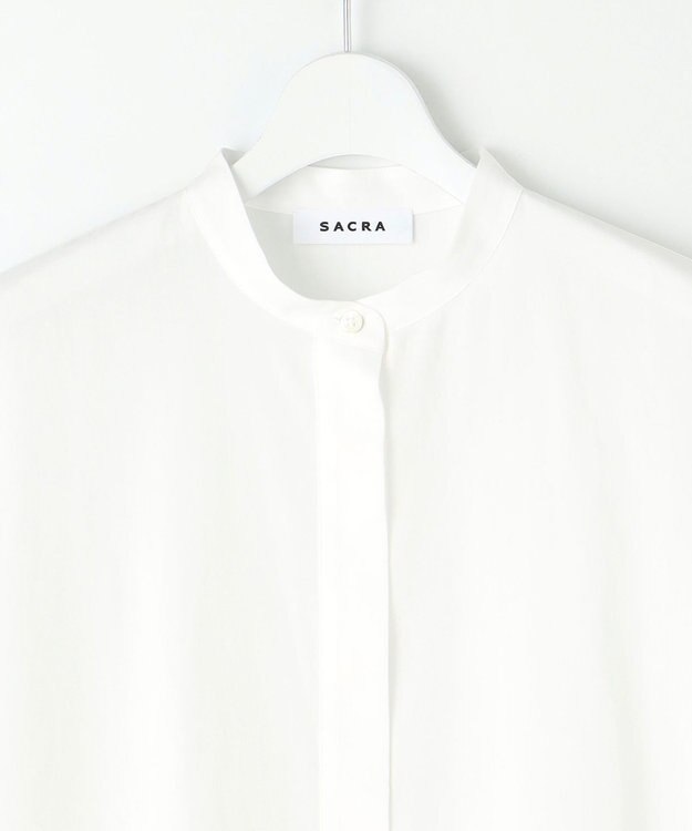 23区 【SACRA】シュリンクギャバジン ブラウス ホワイト系