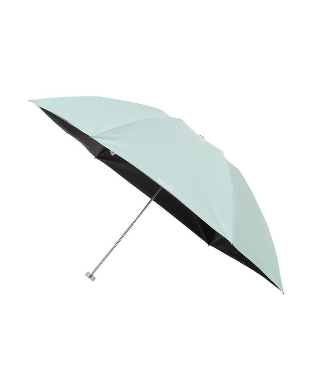 MOONBAT 【 遮光率100％/遮熱/UV/軽量】MACKINTOSH PHILOSOPHY(マッキントッシュフィロソフィー)晴雨兼用日傘 無地 シャンブレーBarbrella バーブレラ 折りたたみ傘 フワクール生地使用 ターコイズブルー