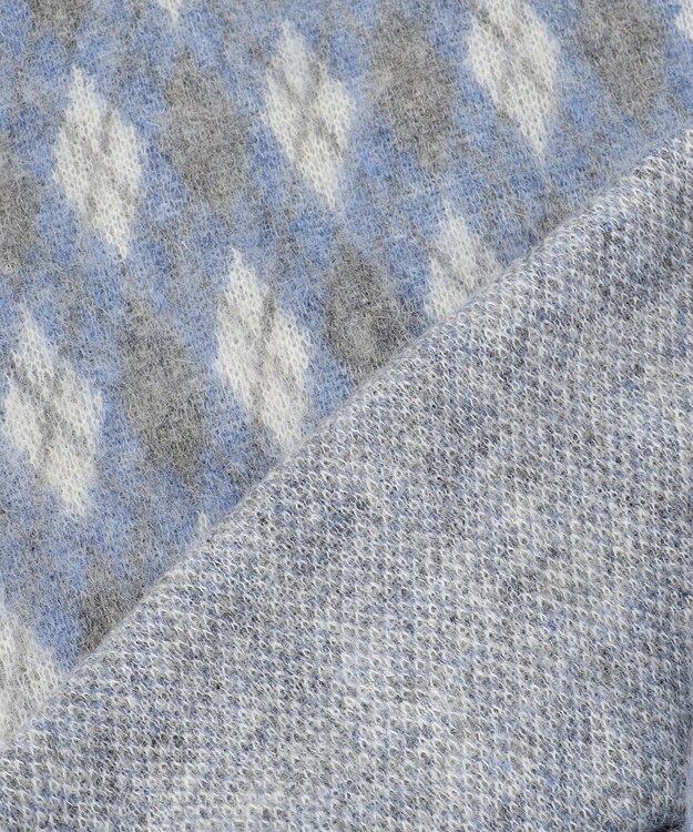 J.PRESS MEN 【WEB限定カラー有】モヘアヤーン アーガイルカーディガン 【WEB限定】サックスブルー系7