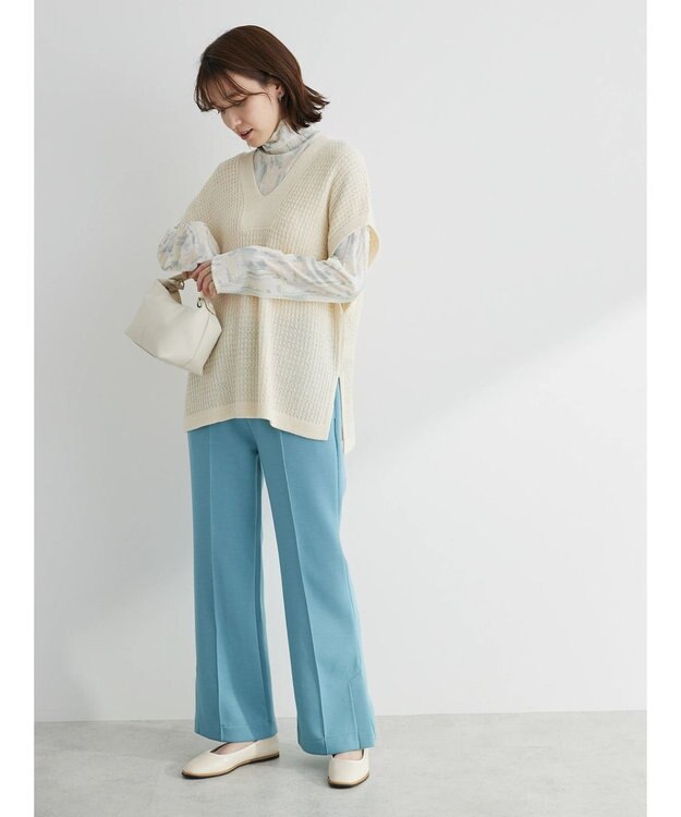 Green Parks ・ＥＬＥＮＣＡＲＥ　ＤＵＥ　センターシームパンツ Sax