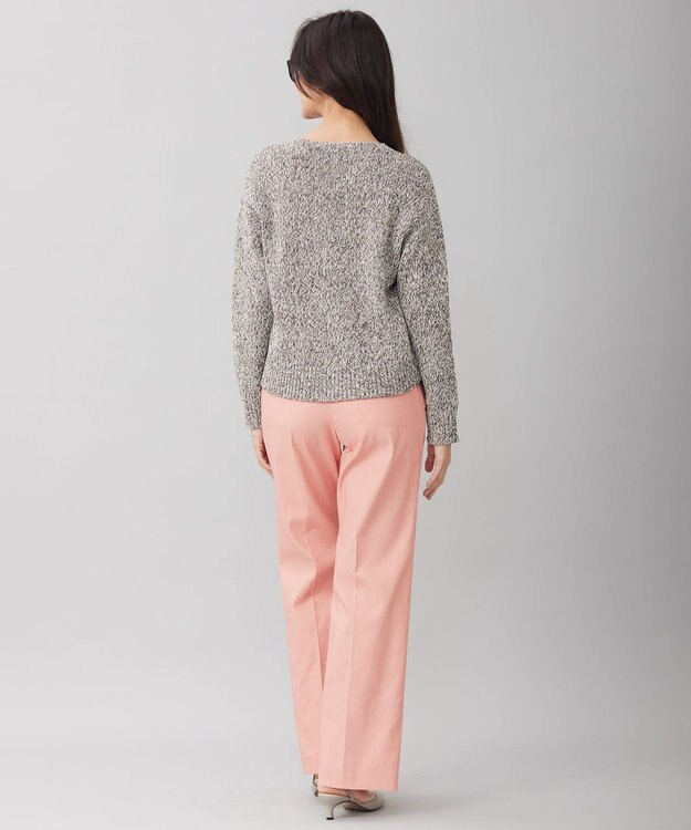 自由区 【接触冷感・UVカット・吸水速乾・洗える】シェルタリングオックスストレート パンツ ピンク