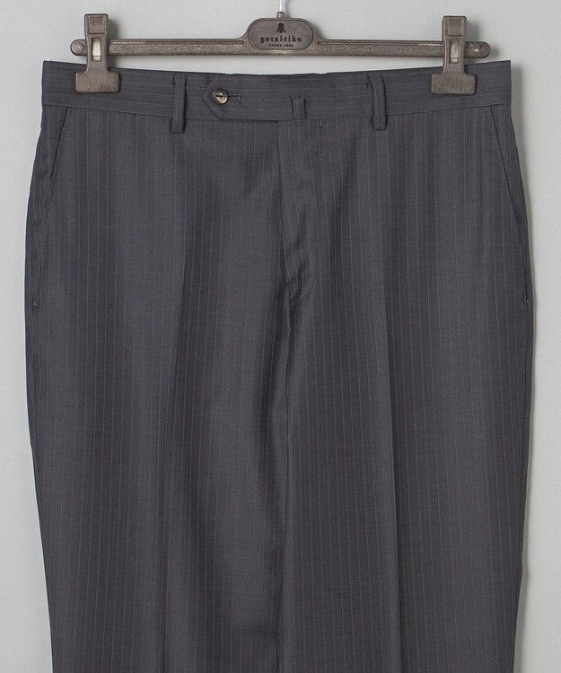 GOTAIRIKU 【Loro Piana Fabric】365 通年スーツ(グレー×ストライプ) グレー系1