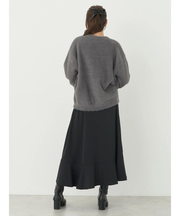 earth music&ecology ロングシャギーハイネックプルオーバー Gray