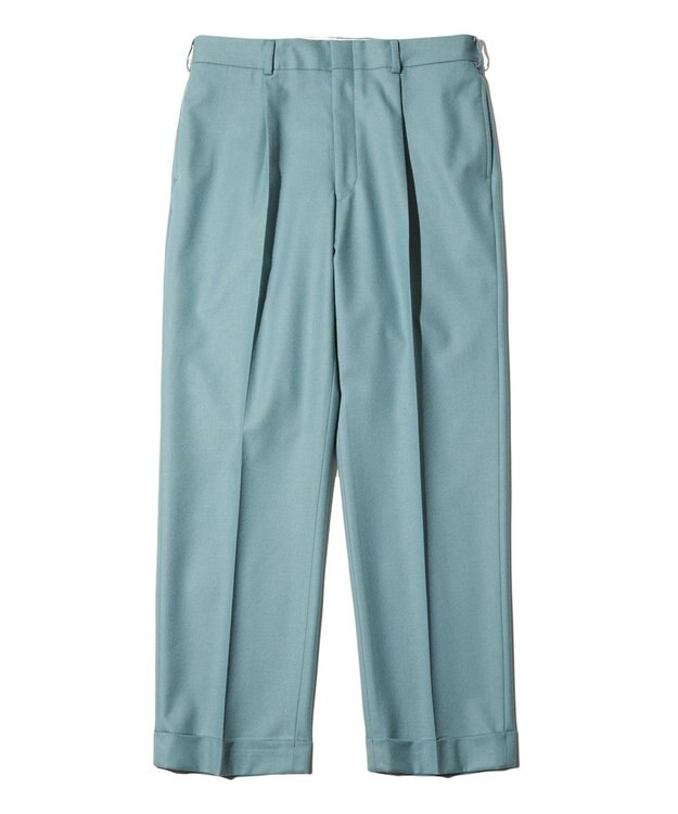 J.PRESS MEN 【J.PRESS ORIGINLAS】1001 PAPER FLANNEL PIPED STEM 1TUCK / JAPAN MADE ピーコックグリーン系