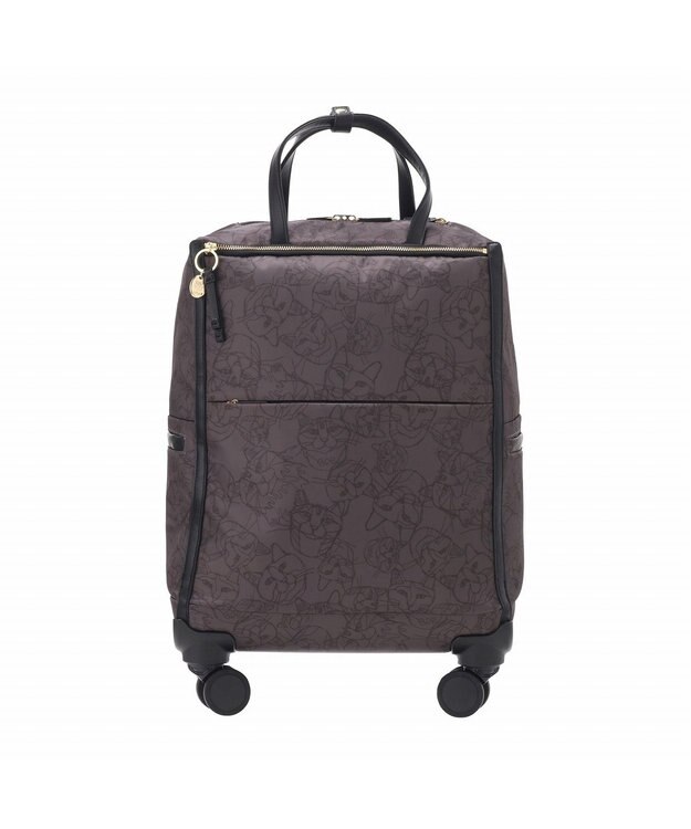 ACE BAGS & LUGGAGE HAyU × ace. ユッカTR カジュアルキャリーケース 33L 17841 エース チャコール(ネコヘッド柄)