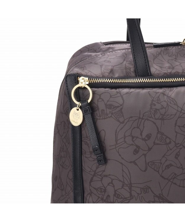 ACE BAGS & LUGGAGE HAyU × ace. ユッカTR カジュアルキャリーケース 33L 17841 エース チャコール(ネコヘッド柄)