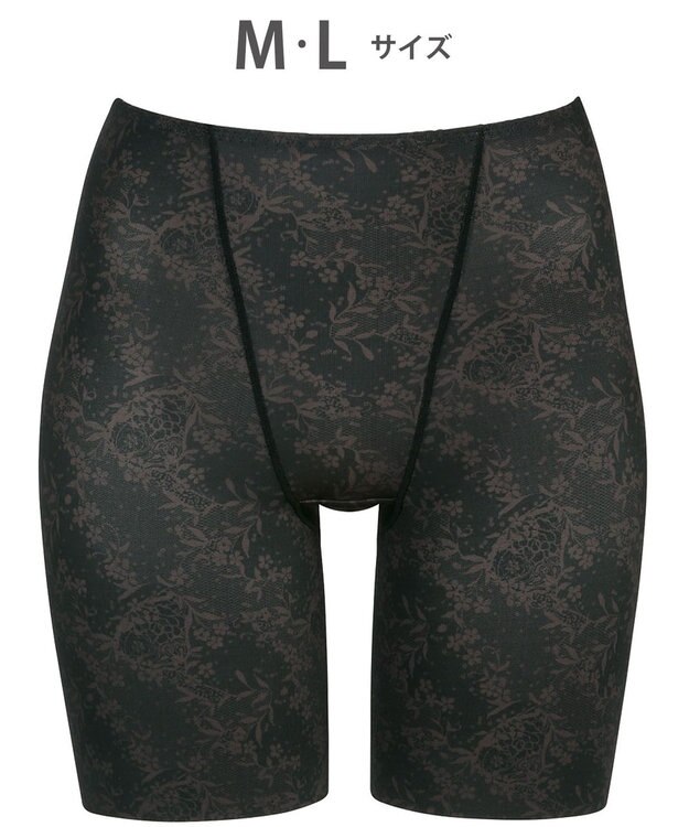 Wing ショーツ　【Pパンツ】　ロング丈　ウイング／ワコール　KJ4802 ブラック