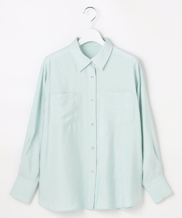 ANY SIS シアーダブルポケット シャツ ミント