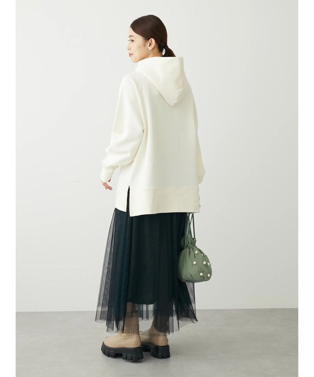 Green Parks 裏起毛パーカー Ecru