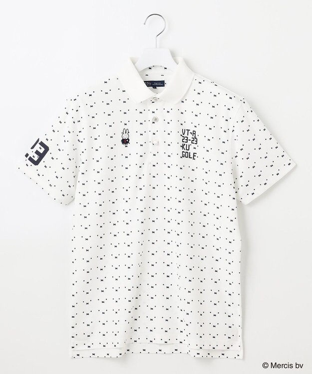 23区GOLF 【MEN】【吸水速乾/UVカット】ミッフィーフェイスポロシャツ ホワイト系5