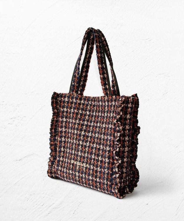 TOCCA 【再入荷！ヨンアさんコラボ】WAVES TOTE BAG トートバッグ レッドツイード系