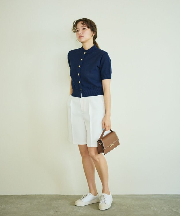 #Newans ストレートシルエットハーフパンツ ホワイト