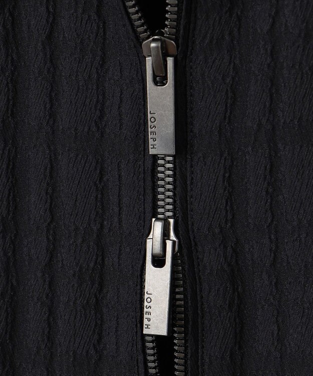 JOSEPH HOMME グレンチェックジャガードストレッチ  フ―ディーブルゾン ブラック系