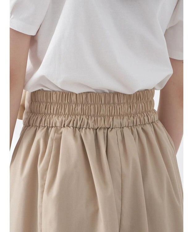 earth music&ecology ウエストリボンヘムスカート Beige