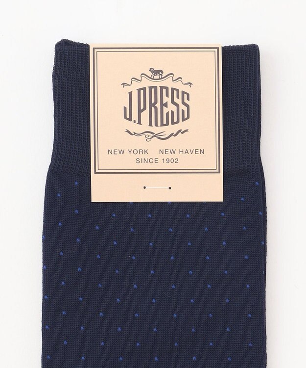 J.PRESS MEN 【定番】ハイゲージピンドットソックス ネイビー系