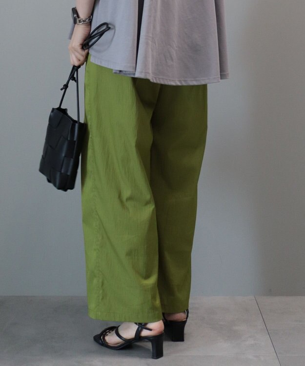 AMERICAN HOLIC イージーケア＋接触冷感ウエストタックワイドパンツ Pistachio
