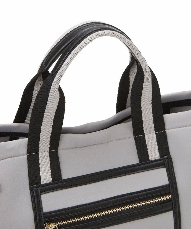 TOPKAPI 【新色追加】【TREASURE TOPKAPI】ネオプレン フロントポケット 2way ショルダー付き ミニトートバッグ グレー