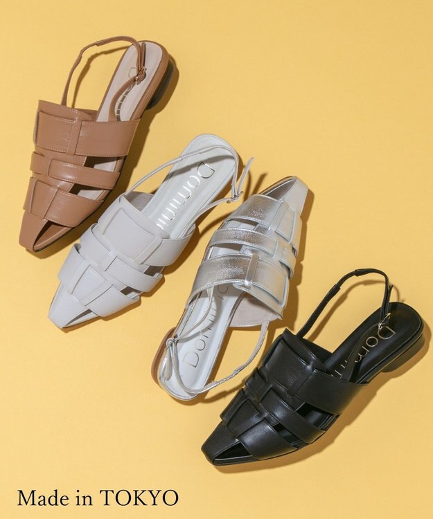 Dominic3 レザー グルカサンダル ブラック