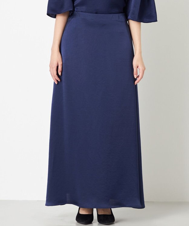 NAVE 【ReNAVE】タンブラーサテン スカート ネイビー系