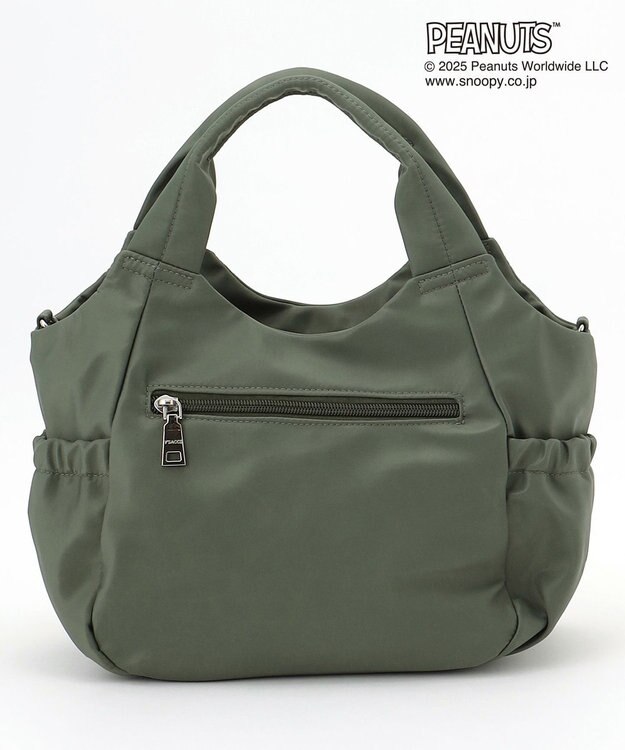 Y'SACCS SNOOPYデザイン　ギャザー2wayミニトート カーキ