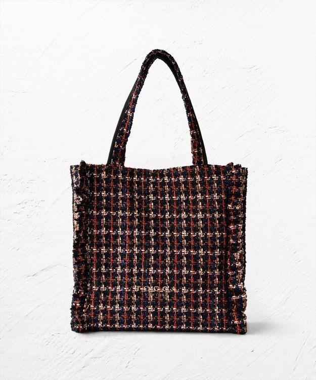 TOCCA 【再入荷！ヨンアさんコラボ】WAVES TOTE BAG トートバッグ レッドツイード系