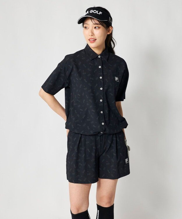 FILA GOLF／marie claire 【FILA GOLF】 ブランドロゴプリントTシャツ ブラック