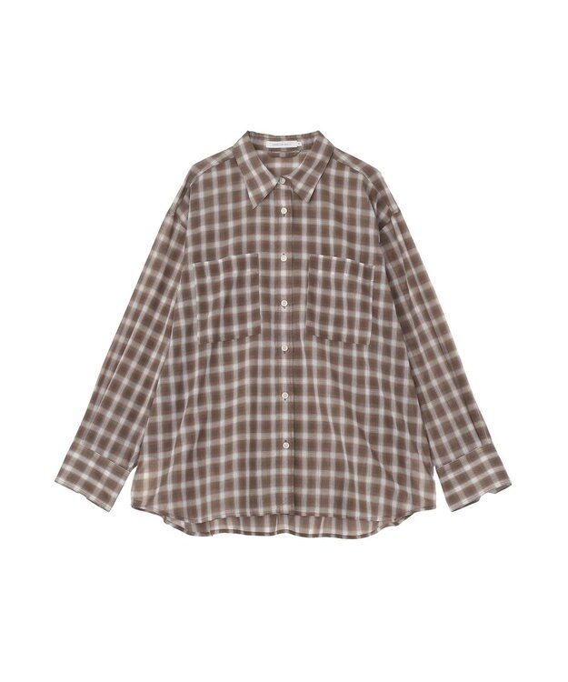 AMERICAN HOLIC シアーチェックシャツ Brown