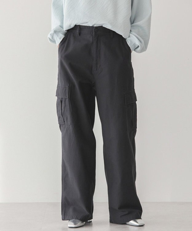 AMERICAN HOLIC 綿スラブカーゴパンツ Black