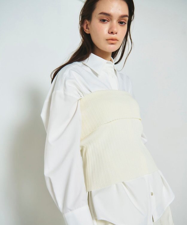 GRACE CONTINENTAL リブベアトップ ホワイト