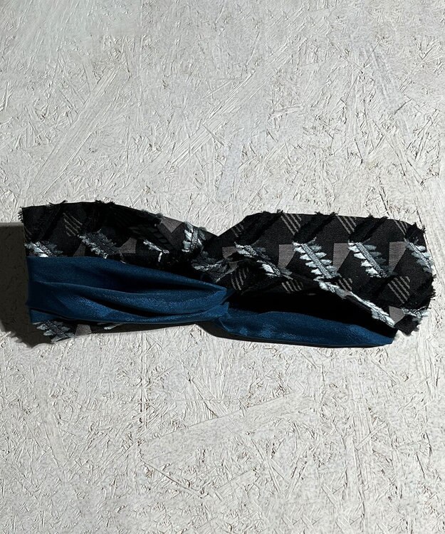 POLS ジャガード織 KIRAMEKI ヘアバンド ブルー