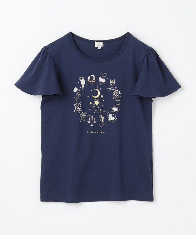組曲 KIDS 【UVカット加工】【150-160㎝】12星座 Tシャツ ネイビー