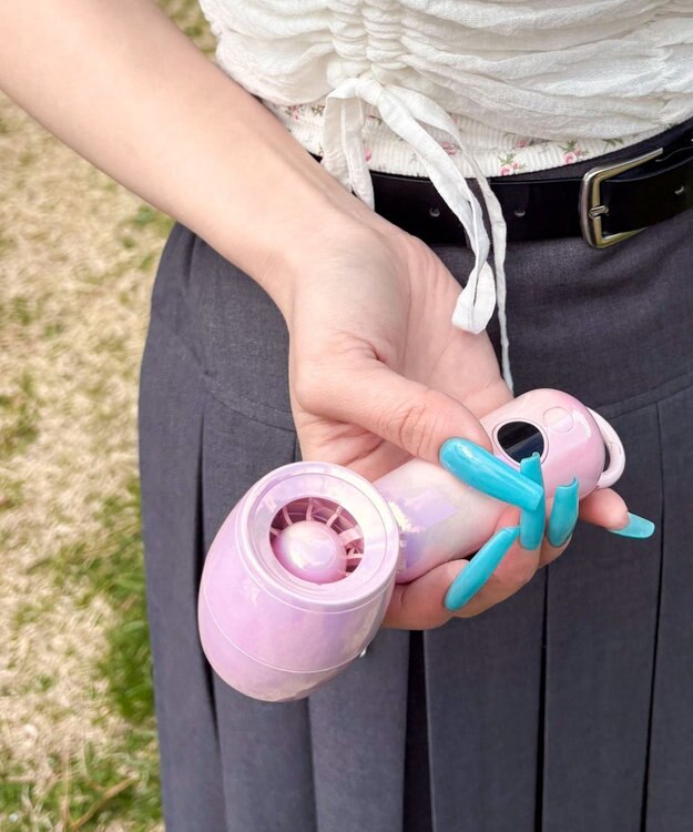 WEGO 【暑さ対策】ターボミニハンディファン ライトピンク